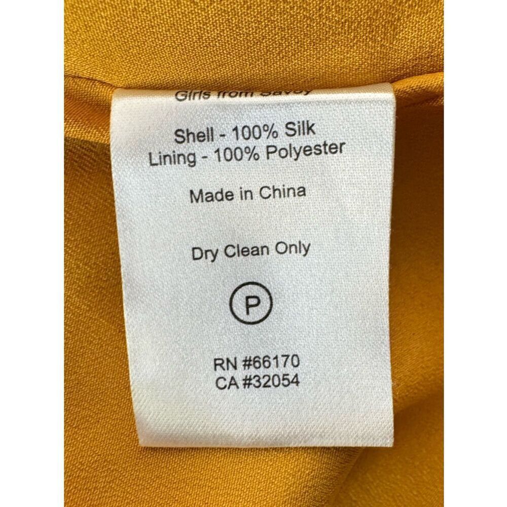 Anthropologie Girls Of Savoy Take Action Silk Midi Dress Size 4 - Picture 4 of 5